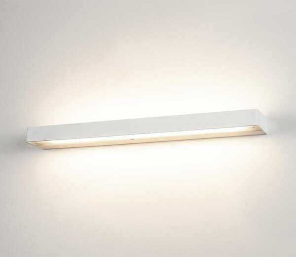 BIG WHITE SLV SEDO 14, nástěnné svítidlo, LED, 3000K, hranaté, bílé, satinované sklo, D/Š/V 59,5/8,5/4 cm, 17 W 151781