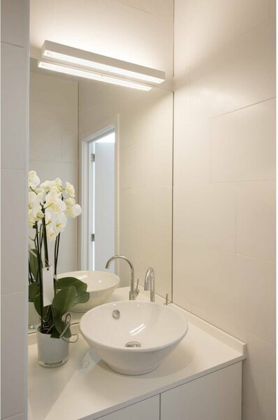 BIG WHITE SLV SEDO 14, nástěnné svítidlo, LED, 3000K, hranaté, bílé, satinované sklo, D/Š/V 59,5/8,5/4 cm, 17 W 151781