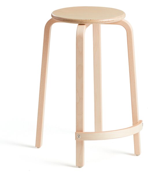 AJ Produkty Dřevěná stolička NEMO, V 630 mm, bříza, vnější opěrka