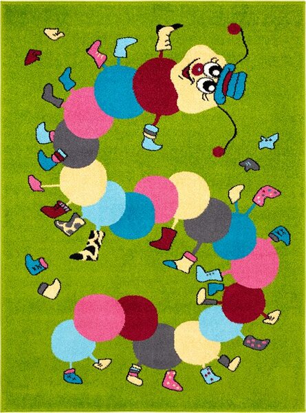 Dětský kusový koberec Agnella Funky TOP IWO zelený Rozměr: 160x220 cm