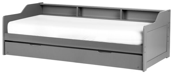Rozkládací postel Borovicové dřevo EDERN 90 x 200 cm Šedá