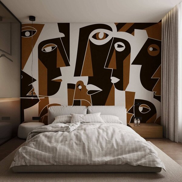 Fototapety Tváře v africkém stylu, Fototapety geometrie, w05446 : uwalls.cz