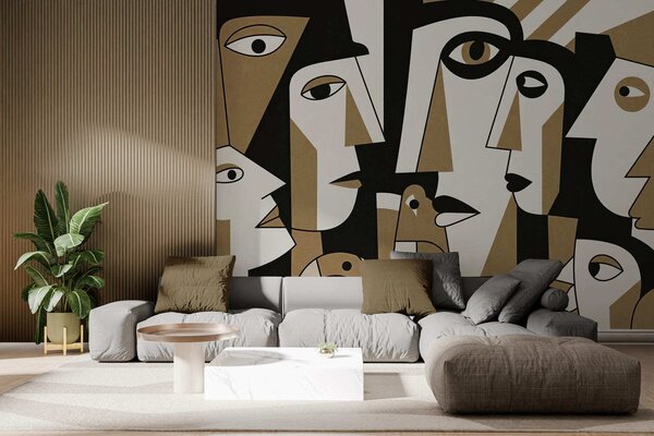 Fototapety Tváře v africkém stylu, Fototapety geometrie, w05446v2 : uwalls.cz