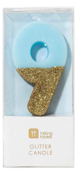 Narozeninová svíčka Blue Number 8 cm 0