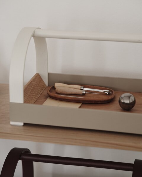 Dřevěný podnos Kydo Oak Beige / White