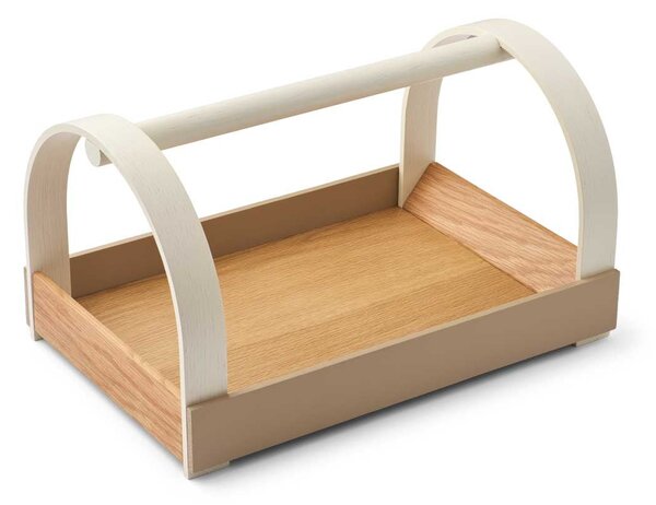 Dřevěný podnos Kydo Oak Beige / White