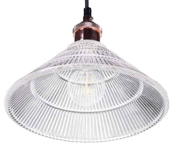 Závěsná lampa CURONE Sklo Měděná