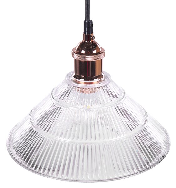 Závěsná lampa CURONE Sklo Měděná