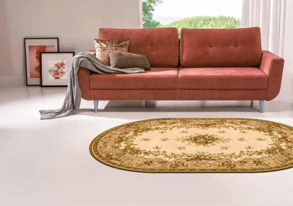 Oválný koberec Agnella Isfahan Dafne Sahara Rozměr: 80x120 cm