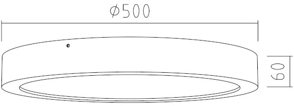 APLED - LED Stropní svítidlo RONDO LED/48W/230V pr. 50 cm dub
