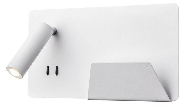 BIG WHITE SLV SOMNILA SPOT vnitřní nástěnné svítidlo LED 3000K, bílá, verze vpravo vč. USB přípojky 1003458