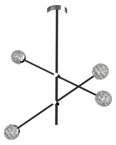 Lustr na tyči PAKSOS 4xG9/5W/230V černá