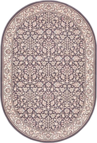 Oválný koberec Agnella Isfahan Itamar Antracitový Rozměr: 160x240 cm