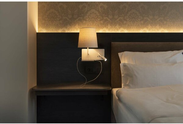 BIG WHITE SLV SOMNILA FLEX vnitřní nástěnné svítidlo LED 3000K, bílá, verze vlevo vč. USB přípojky 1003459