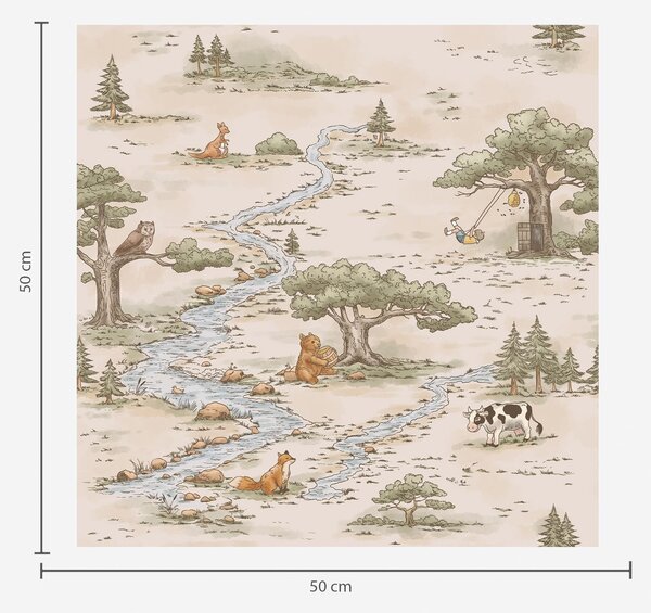 Tapety Ilustrace přírody se zvířaty a řekou, Tapety les, a01157 : uwalls.cz