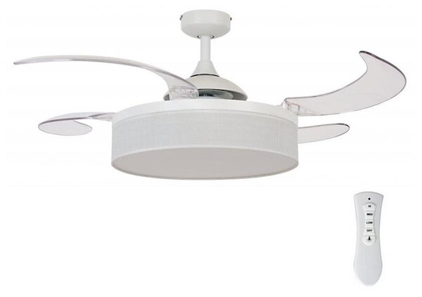 FANAWAY 511030 - LED Stropní ventilátor FRASER 3xE27/20W/230V bílá + DO