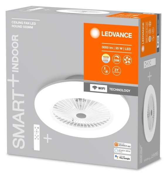 Ledvance -LED Stmívatelné svítidlo s ventilátorem SMART+ LED/35W/230V Wi-Fi + DO