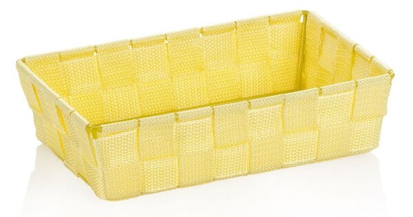 KELA Košík Alvaro PP vláknitá stuha sluneční žlutá 23x15x6cm KL-24570