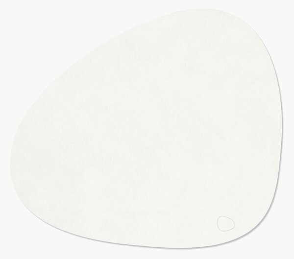 Sada ručně vyrobených asymetrických kožených prostírání Curve, 4 díly