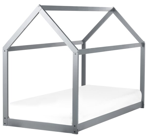 Dětská postel Domek Borovicové dřevo TOSSE 90 x 200 cm Šedá