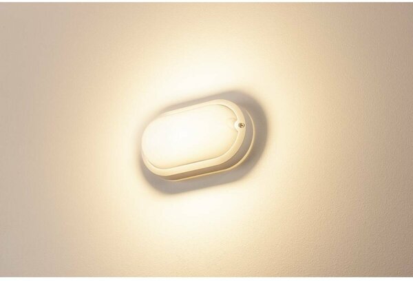 BIG WHITE SLV TERANG 2, venkovní nástěnné a stropní svítidlo, LED, 3000K, IP44, oválné, bílé, max. 11 W 229931