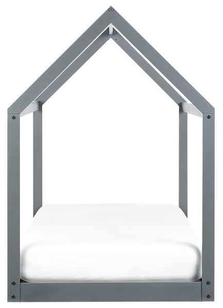 Dětská postel Domek Borovicové dřevo TOSSE 90 x 200 cm Šedá