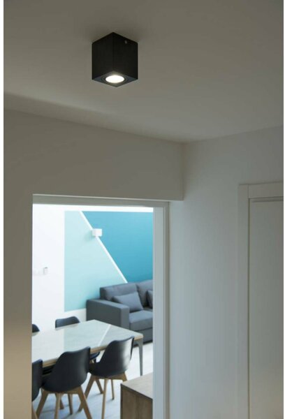 BIG WHITE SLV TRILEDO SQUARRE CL, stropní svítidlo, LED, 3000K, hranaté, černé matné, 38°, 6,2 W, vč. ovladače 113940