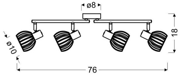 Bodové svítidlo ATARRI 4xE14/25W/230V bílá/béžová