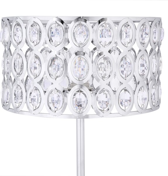 Stojací lampa TENNA Křišťál Stříbrná