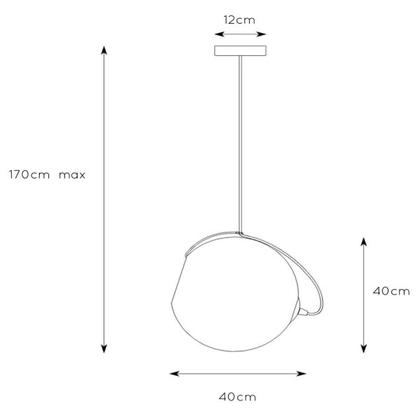 Lucide 25405/40/65 - Lustr na lanku JAZZLYNN 1xE27/60W/230V pr. 40 cm