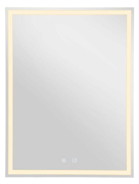 BIG WHITE SLV TRUKKO WL vnitřní LED nástěnné zrcadlo hranaté s funkcí odmlžení alu 1004730