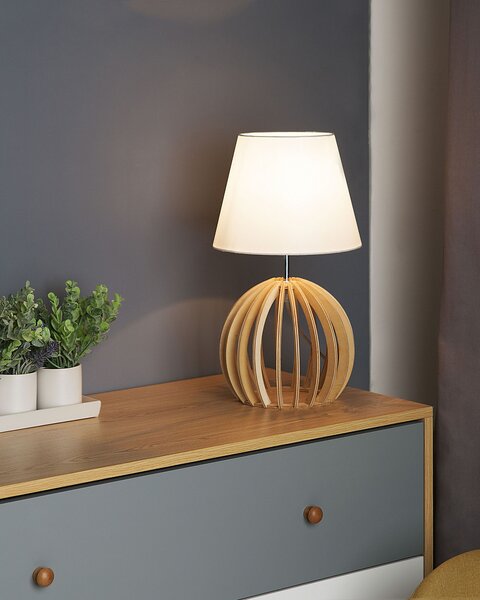 Stolní lampa SAMO Hnědá/Bílá