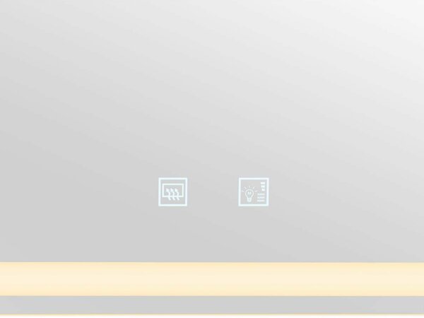 BIG WHITE SLV TRUKKO WL vnitřní LED nástěnné zrcadlo hranaté s funkcí odmlžení alu 1004730