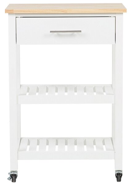 Servírovací vozík HIUMA Dřevo Bílá