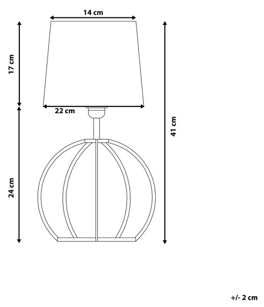 Stolní lampa SAMO Hnědá/Bílá
