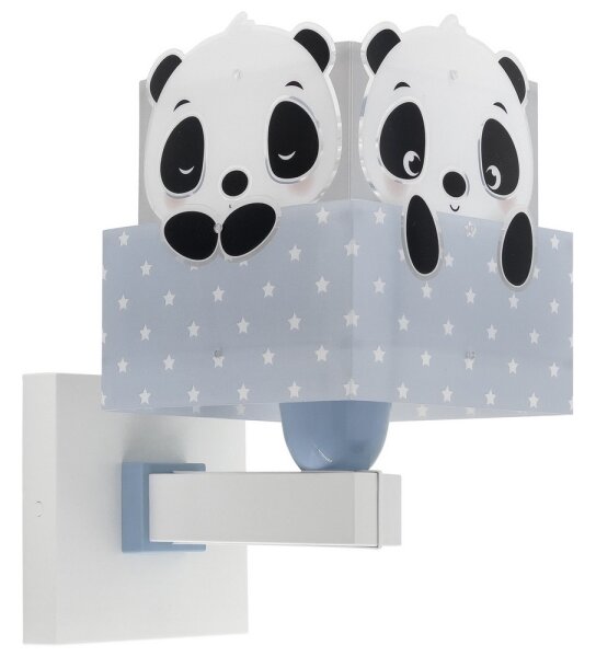 Dalber 63169T - Dětské nástěnné svítidlo PANDA 1xE27/60W/230V modrá