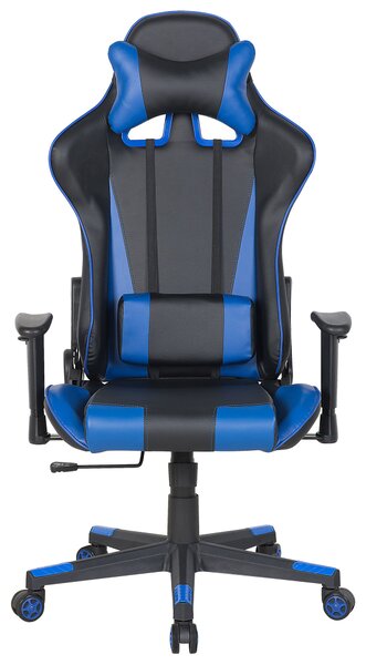 Kancelářská židle GAMER Umělá kůže Tmavě modrá