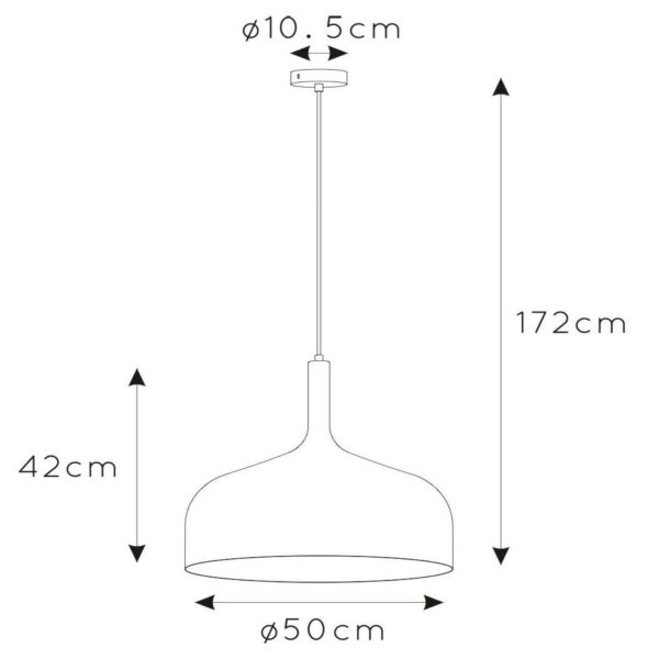 Lucide 30483/50/44 - Lustr na lanku ROZALLA 1xE27/60W/230V oranžová