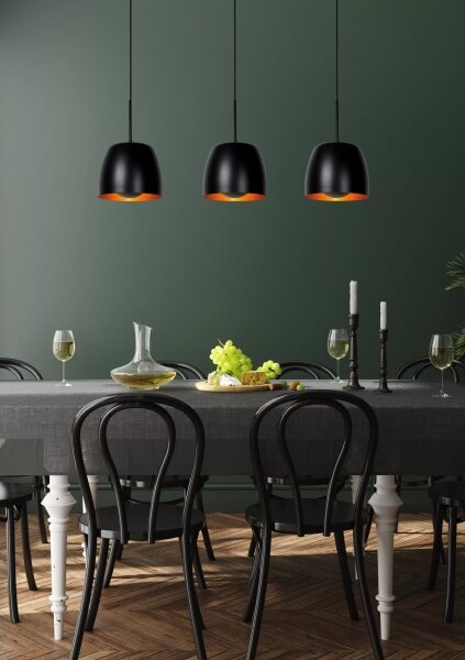 Lucide 30488/03/30 - Lustr na lanku NOLAN 3xE27/40W/230V černá