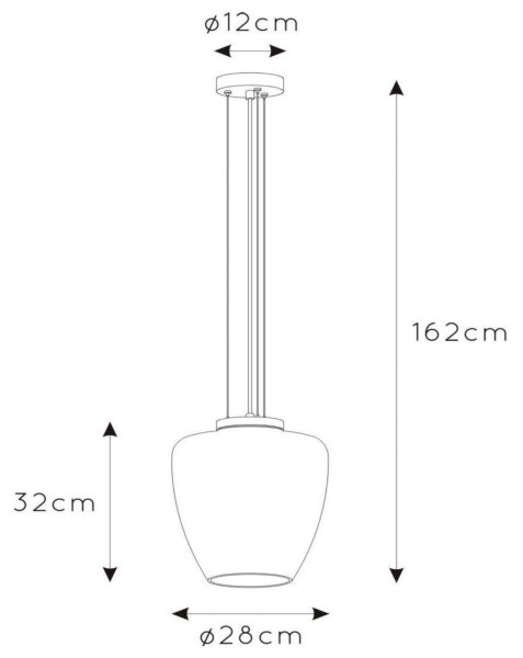 Lucide 30473/28/62 - Lustr na lanku FLORIEN 1xE27/60W/230V zlatá