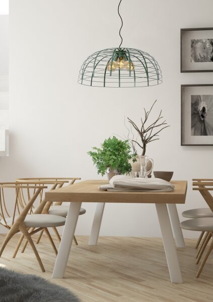 Lucide 45449/76/37 - Lustr na lanku ELODIE 3xE27/40W/230V tyrkysová