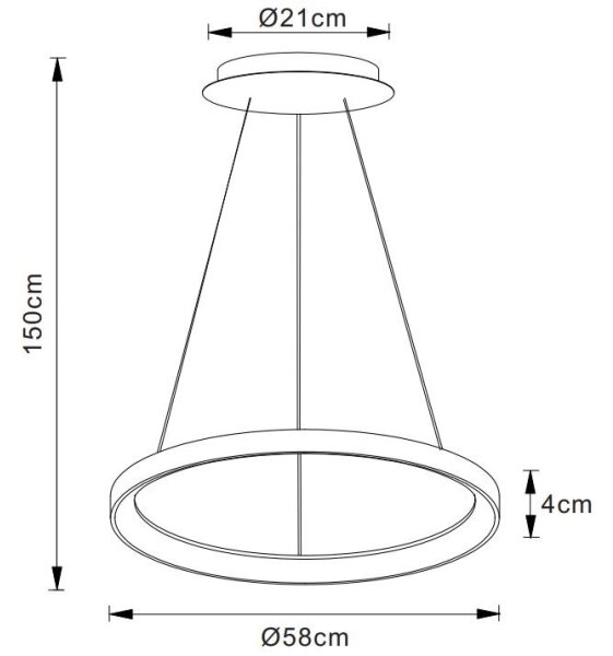 Lucide 46403/48/02 - LED Stmívatelný lustr na lanku VIDAL LED/48W/230V