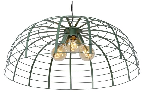 Lucide 45449/76/37 - Lustr na lanku ELODIE 3xE27/40W/230V tyrkysová