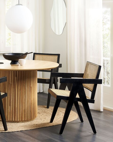 Jídelní židle WESTBROOK II Mahagon Černá