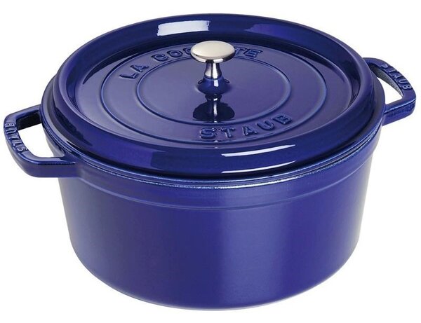 Litinový hrnec Staub 28 cm, tmavě modrý