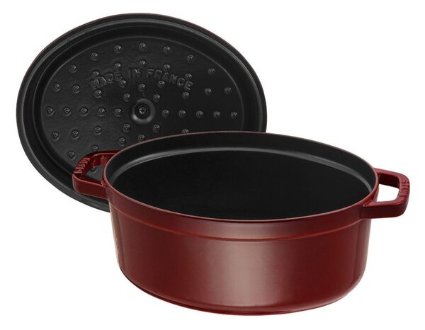 Oválný litinový hrnec Staub 31 cm, grenadina