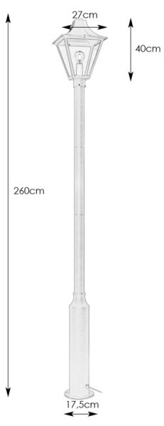 Markslöjd 108171 - LED Venkovní lampa GARDEN24 LED/3W/24V 260 cm IP44 černá