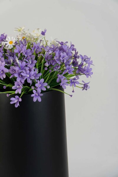 Designový květináč BERBELO, sklolaminát, výška 80 cm, černý mat