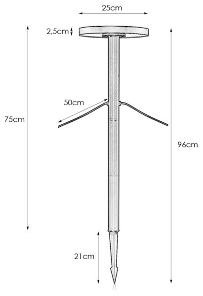 Markslöjd 108173 - LED Venkovní lampa GARDEN24 LED/5W/24V 96 cm IP44 černá