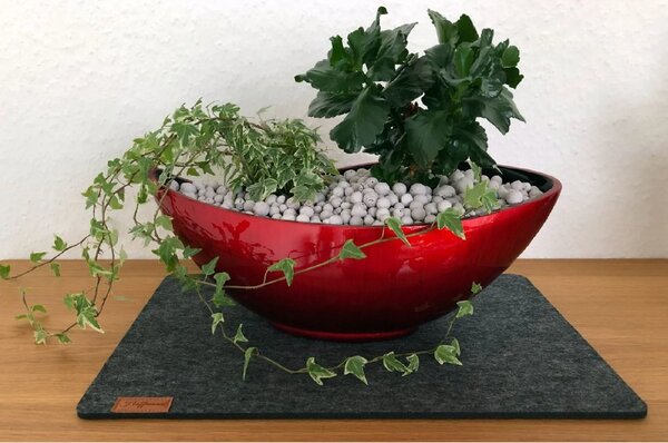 Mísa na květiny MONDANA, sklolaminát, šířka 39 cm, červená
